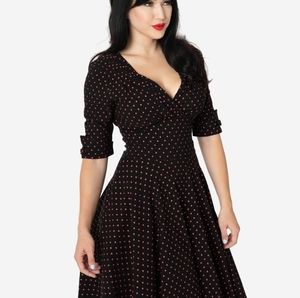Unique Vintage Polka Dot Dress NWOT
